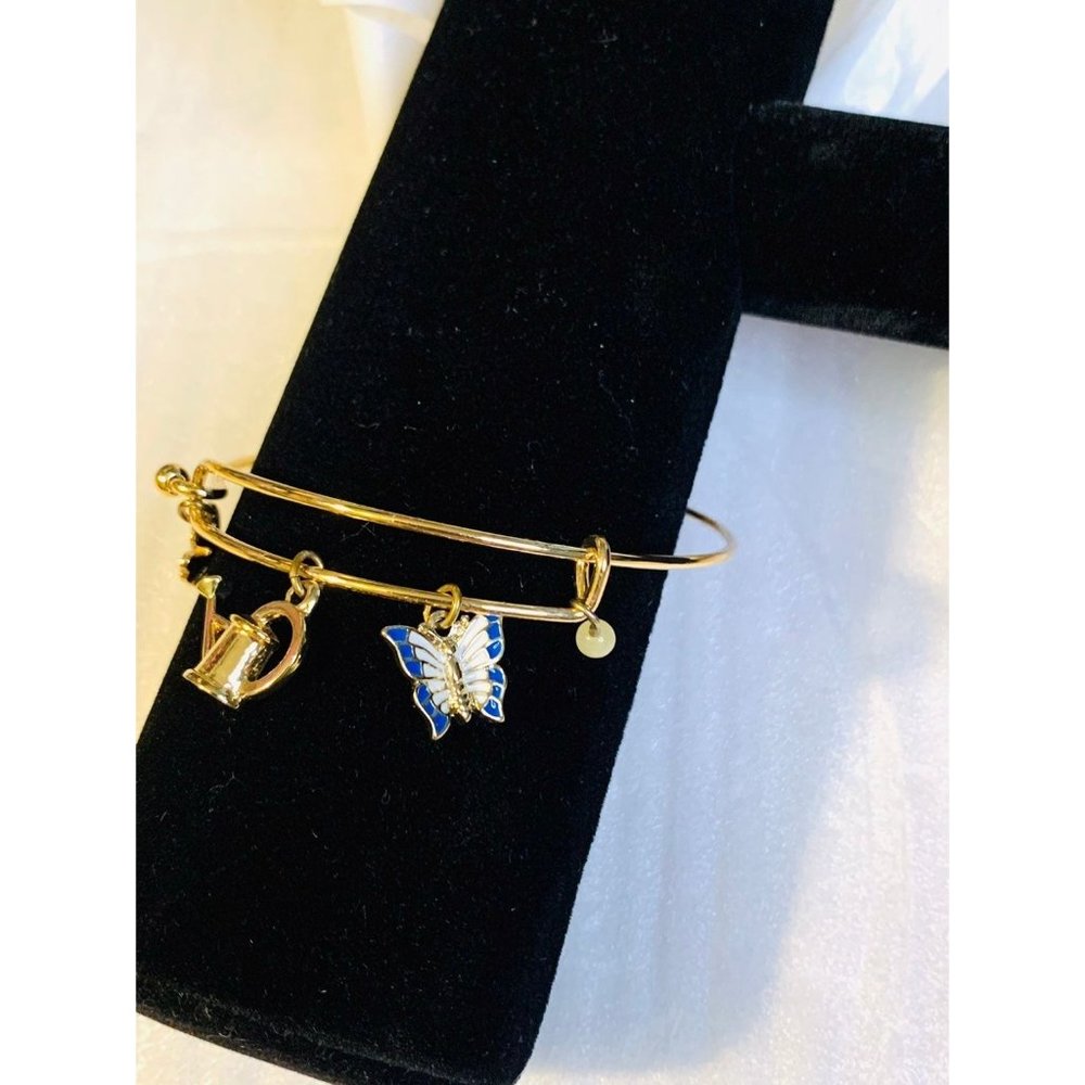 Spring Floral Butterfly Charm Bracelet - Picture 2 of 7